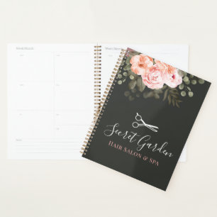 Hair Salon Stylist Elegant Floral Rose Appointment Planner