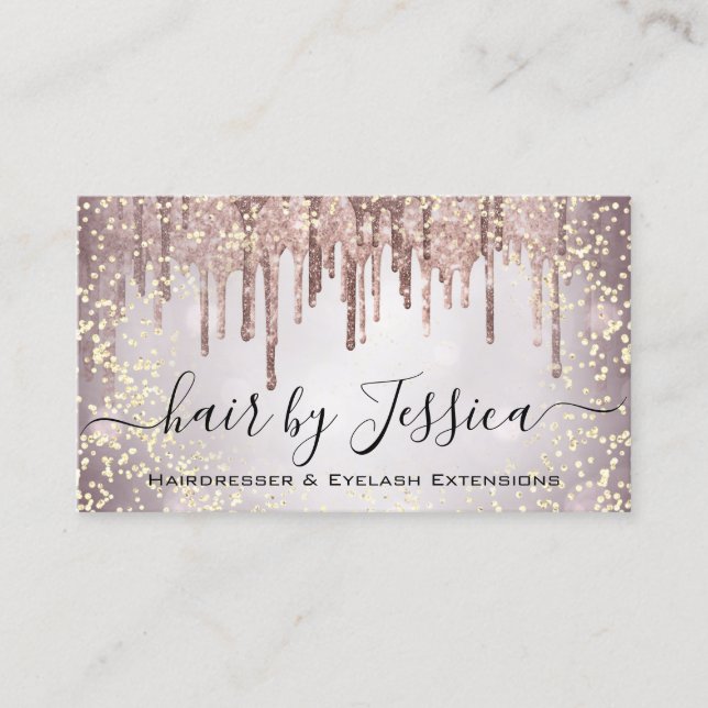 Hair Salon Stylist Hairdresser Nails Makeup Artist Business Card (Front)