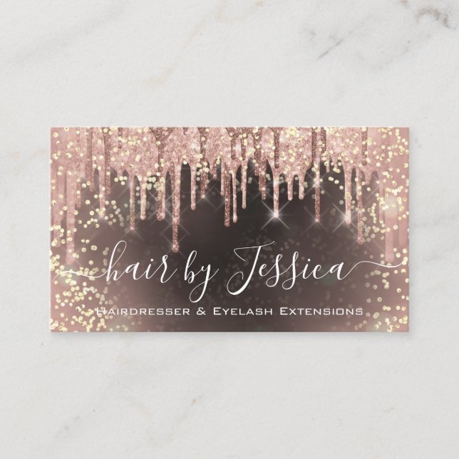 Hair Salon Stylist Hairdresser Nails Makeup Beauty Business Card (Front)