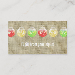 Hair salon stylist holiday coupon gift card xmas