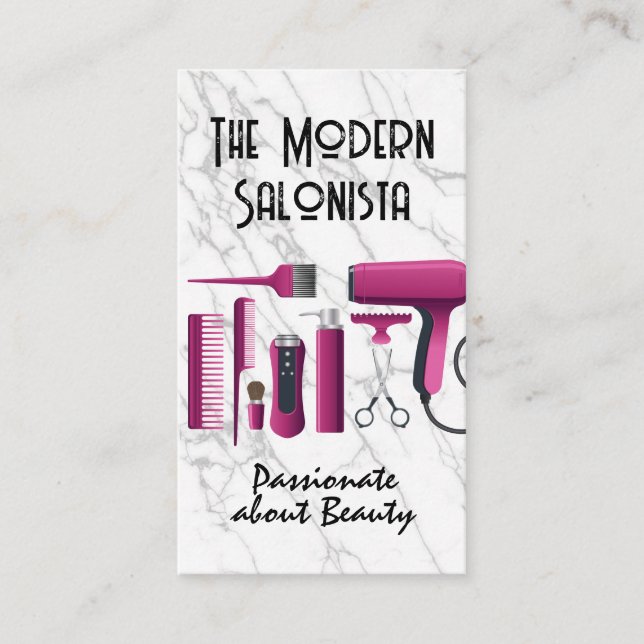 Hair Salon Tools | Beauty Business Card (Front)