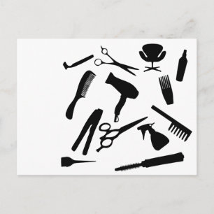Hair Salon Tools Postcard