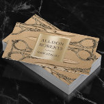 Hair Salon Vintage Gold Scissors Appointment<br><div class="desc">Hair Salon Vintage Gold Scissors Appointment Business Cards.</div>