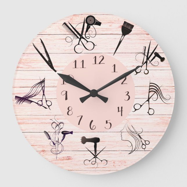 Hair Salon Wall Clock (Front)