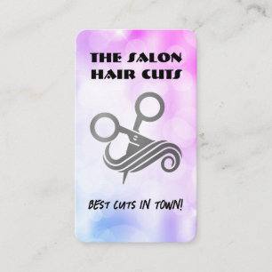 Hair Scissors Logo   Beauty Salon Appointment Card