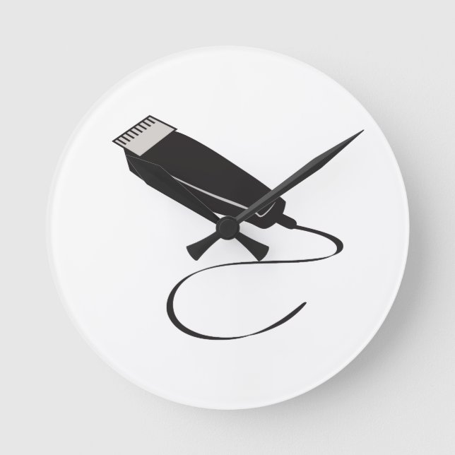 HAIR SHEARS ROUND CLOCK (Front)