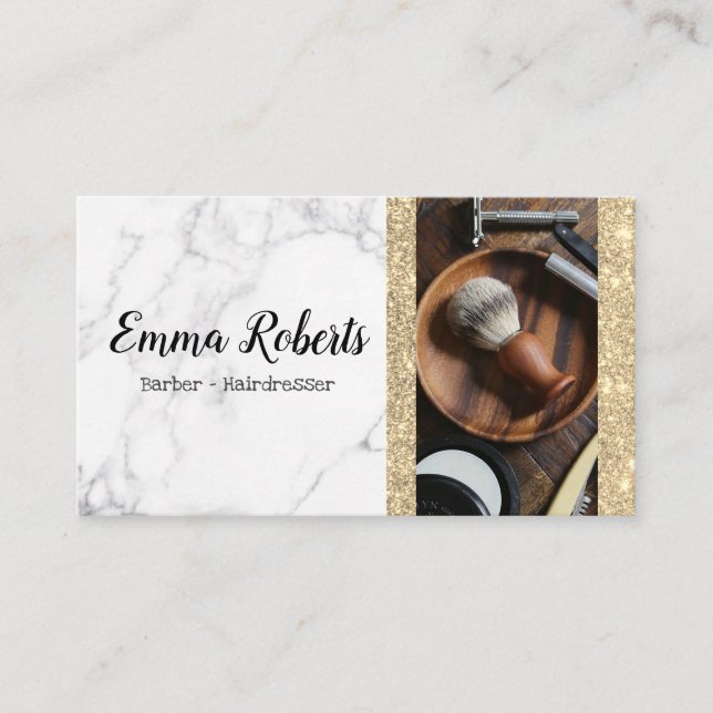 Hair Shop Scissors Hairdressing Salon Barber Shop Business Card (Front)