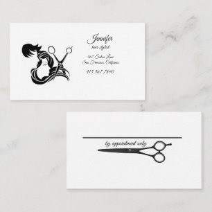 Hair Silhouette's & Scissors Hairstylist Business Business Card