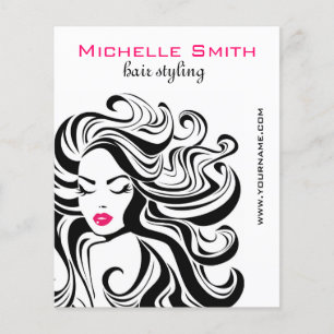 Hair Styling Hair Extensions Curly Hair Black Pink Flyer