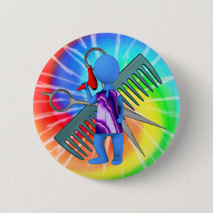Hair Stylist 6 Cm Round Badge