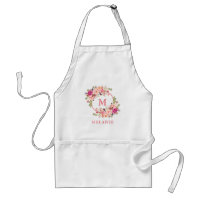 Hair Stylist and Makeup Artist Pink Floral Apron