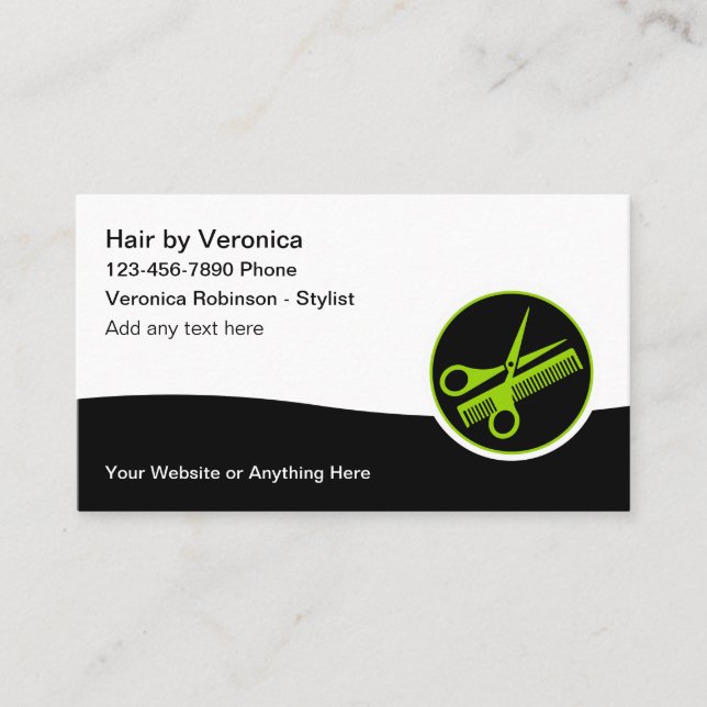 Hair Stylist Appointment Business Cards New Design (Front)