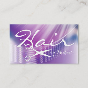 Hair Stylist Appointment - Purple Abstract #11 Card