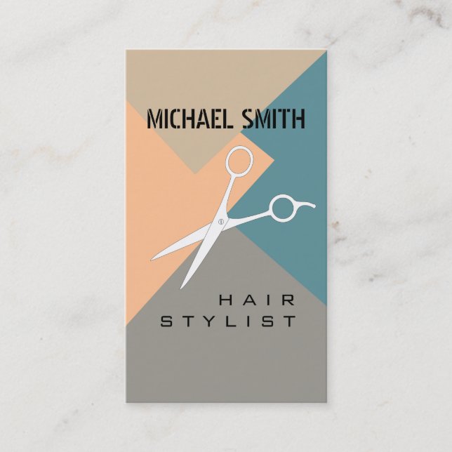 Hair Stylist Appointment Retro Colour Pattern #11 Card (Front)