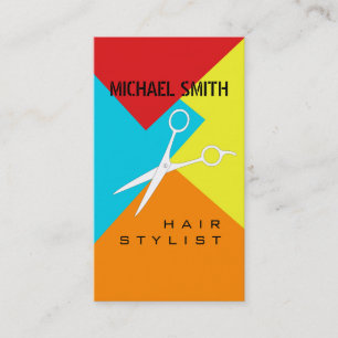 Hair Stylist Appointment Retro Colour Pattern #4 Card