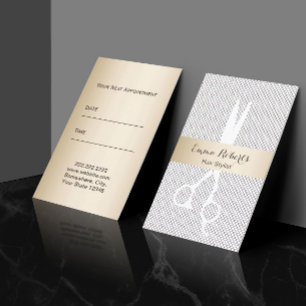 Hair Stylist Appointment Simple Lace Gold Striped