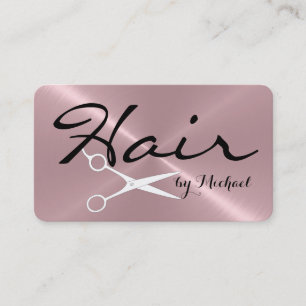 Hair Stylist Appointment Stainless Steel Metal #2 Card
