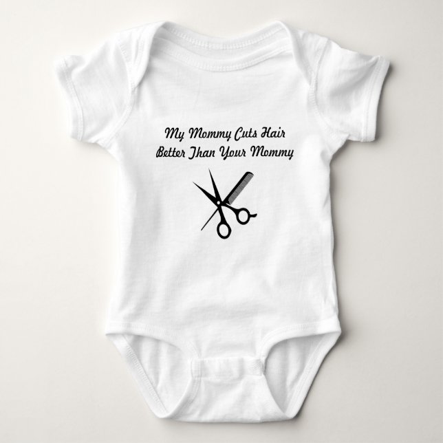 Hair Stylist Baby Onsie Baby Bodysuit (Front)