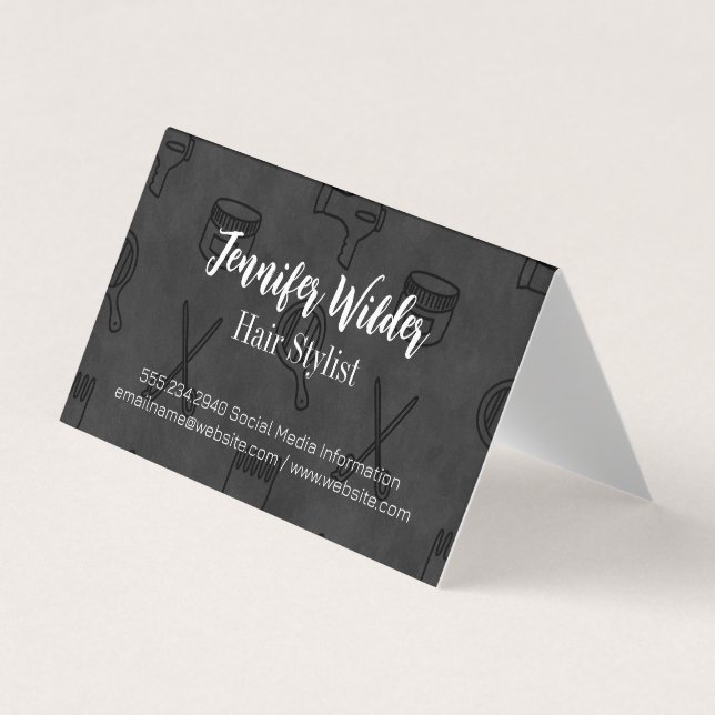Hair Stylist Background Business Card (Front)