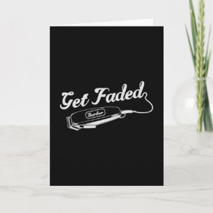 Hair Stylist Barber Get Faded Hairdresser Gift Card