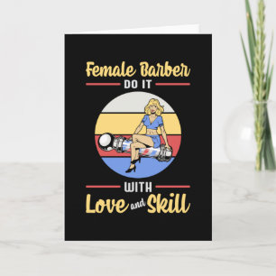 Hair Stylist Barber Hairdresser Female Love Gift Card