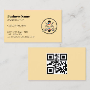 Hair Stylist Barber Pole Professional Barber Shop Business Card