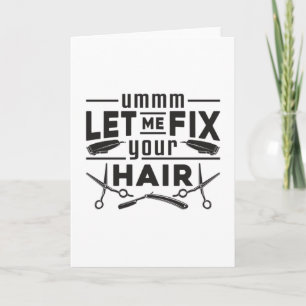 Hair Stylist Barber Scissors Hairdresser Gift Idea Card