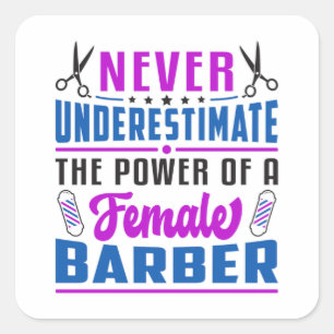 Hair Stylist Barber Scissors Hairdresser Gift Idea Square Sticker