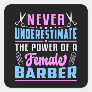 Hair Stylist Barber Scissors Hairdresser Hair Gift Square Sticker