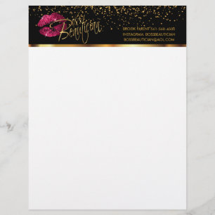Hair Stylist Beautician Custom Letterhead