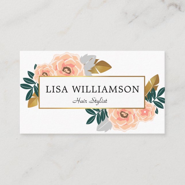 hair stylist Beauty salon Business Card (Front)