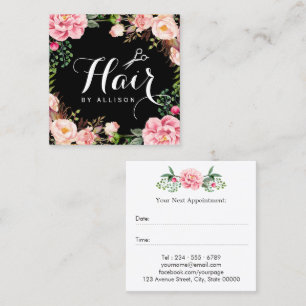 Hair Stylist Beauty Salon Chic Floral Appointment