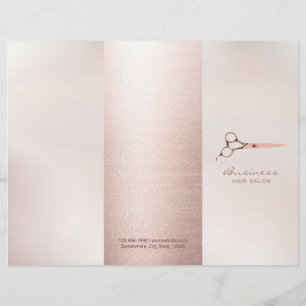 Hair Stylist Beauty Salon Rose Gold Tri-Fold