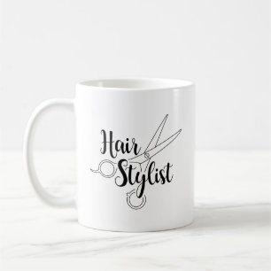 Hair Stylist Black Coffee Mug