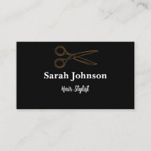 Hair Stylist Black Minimalist Typography