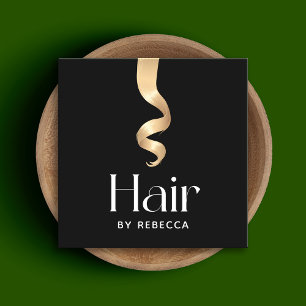 Hair Stylist Blonde Hair Square Business Card