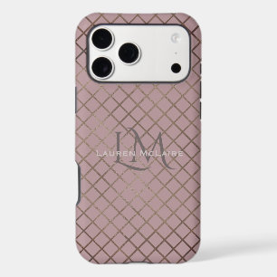 Hair Stylist Blush & Diamonds Monogram Feminine