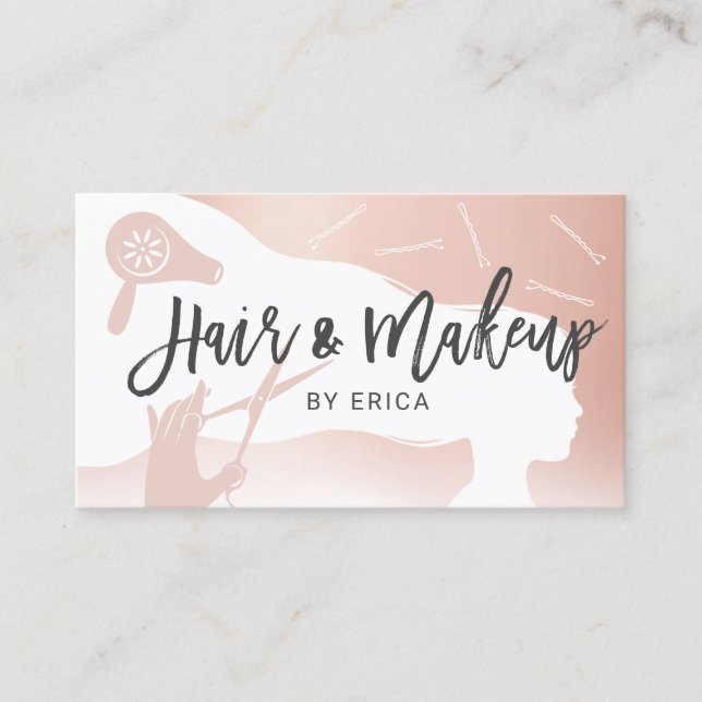 Hair Stylist Blush Pink Beauty Salon Appointment (Front)