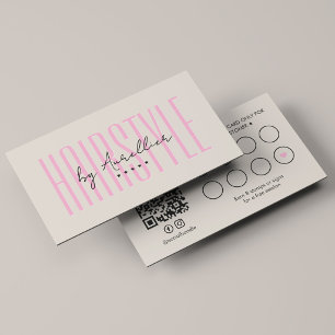Hair Stylist Bridal Therapist Braids Sand Loyalty Card