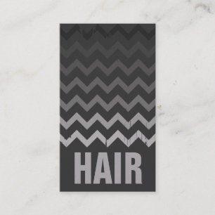 Hair Stylist Business Card - Cracked Grey Ombre