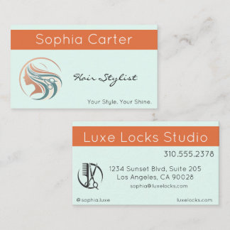 Hair Stylist Business Card Elegant Salon