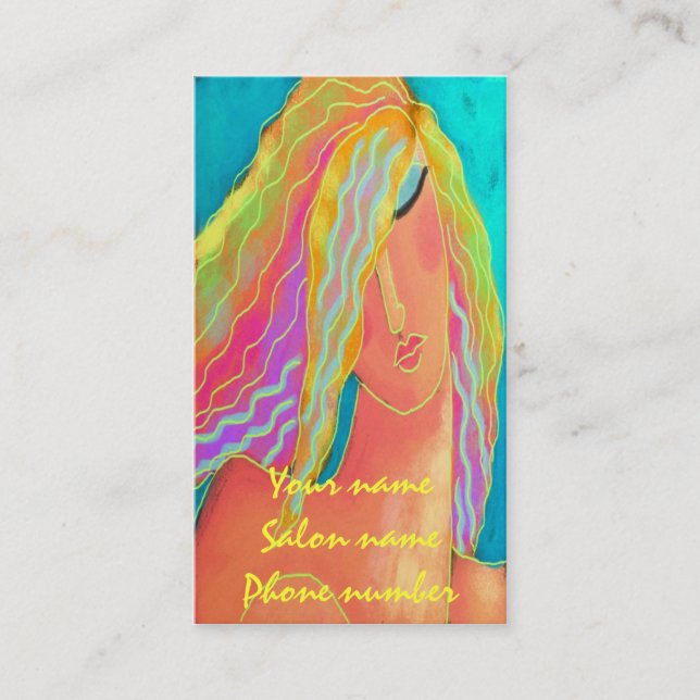 Hair Stylist Business Cards (Front)