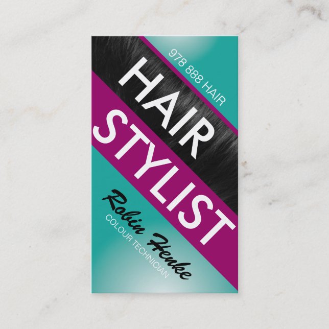 Hair Stylist Business Cards (Front)