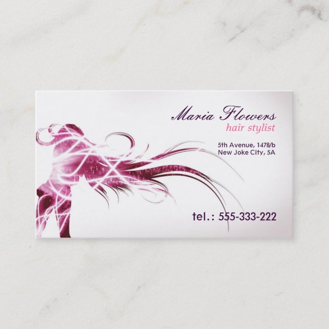 hair stylist business cards (Front)