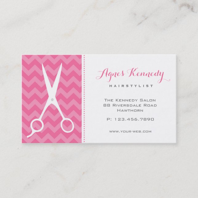 Hair Stylist Business Cards Modern (Front)