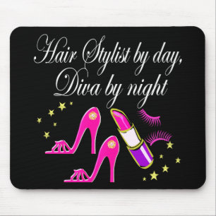 HAIR STYLIST BY DAY DIVA BY NIGHT MOUSE PAD