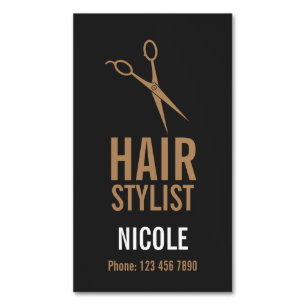 Hair Stylist Card Magnet