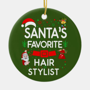 Hair Stylist Ceramic Ornament
