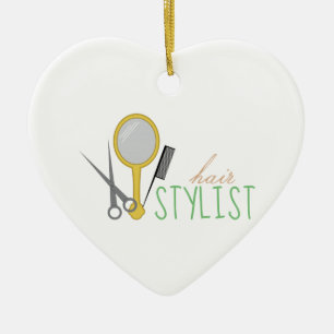 Hair Stylist Ceramic Tree Decoration