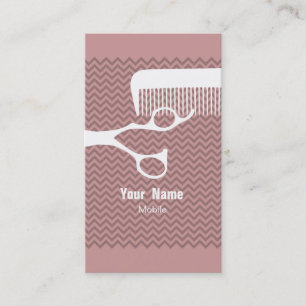 Hair Stylist Chevron Business Card